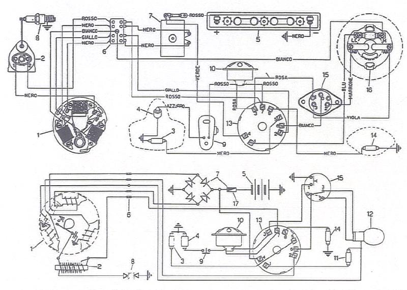 Schema impianto elettrico vespa gts 250 Fare di Una Mosca