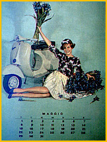 calendario Vespa Piaggio mese per mese, anno per anno