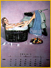 calendario 2010 Vespa Piaggio mese per mese, anno per anno