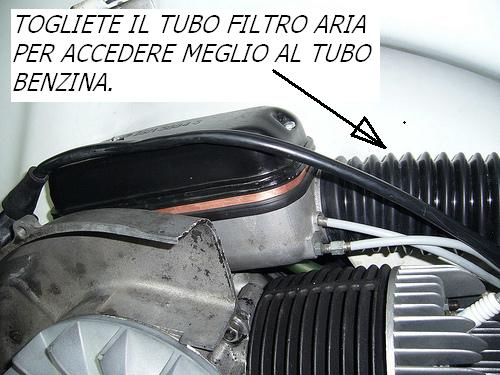 togliete il filtro dell'aria  della Vespa