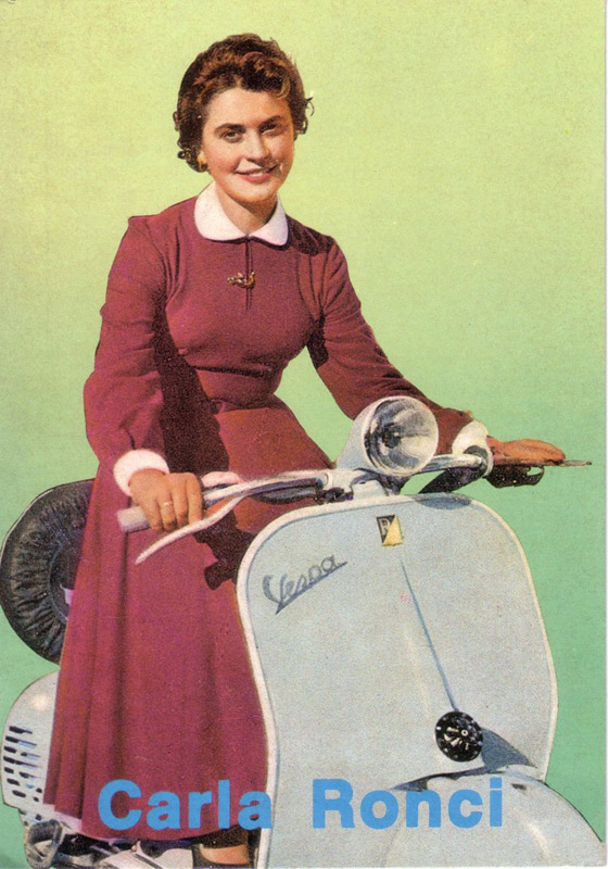 Carla Ronci, la Santa con la Vespa
