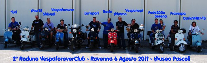 secondo raduno Vespa di VespaForever a Ravenna 6 agosto 2011