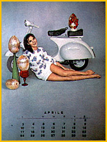 calendario 2017 Vespa Piaggio mese per mese, anno per anno
