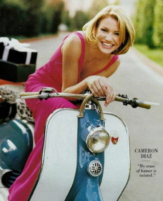 Cameron Diaz e la Vespa