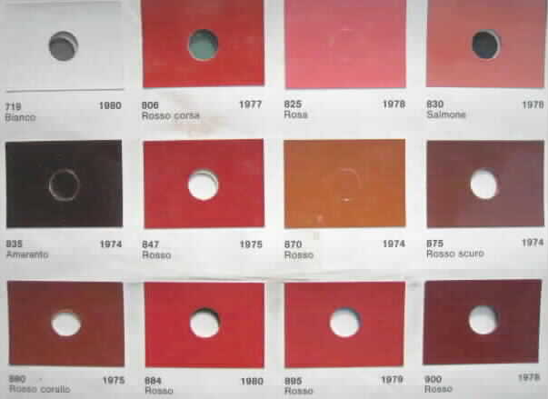 tabella colori originali vespa piaggio modelli vari vespaforever