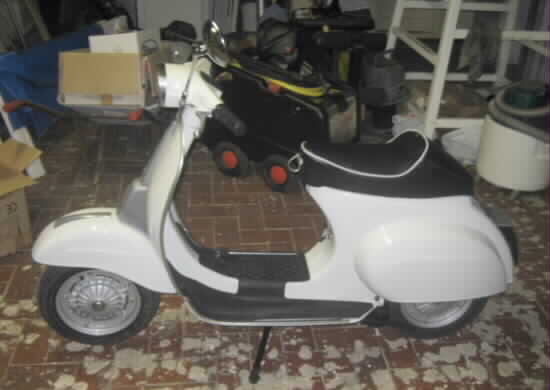 vespa 50 special restaurata bianca