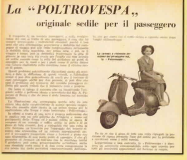 Vespa sellino posteriore poltronvespa anni 50