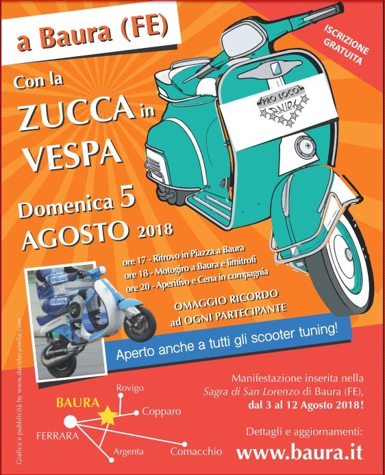 con la zucca in vespa baura ferrara vespaforever