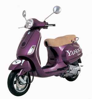 vespa yahoo, il concorso Piaggio di fine 2005