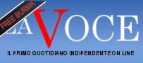 Logo del giornale La voce, il primo quotidiano indipendente d'italia