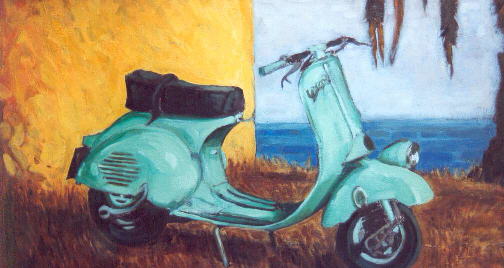 Vespa dipinta da Cristina de Flora 1